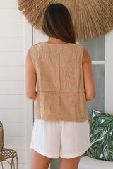 Crochet Vest Taupe
