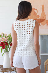 Gina Crochet Top White