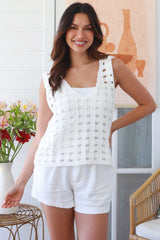 Gina Crochet Top White