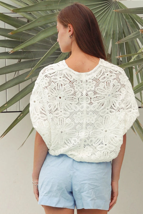 Indie Crochet Top White