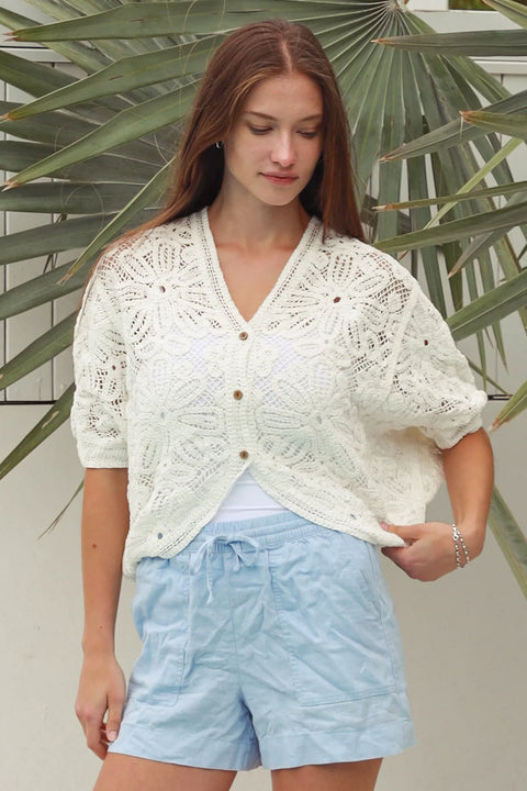 Indie Crochet Top White