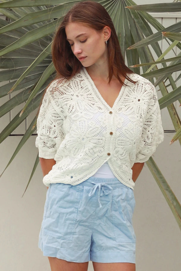 Indie Crochet Top White