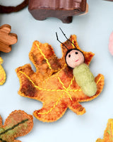 Tara Treasures- Felt Maple Leaf Baby