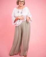 Donna Donna Geri Silk Pants | Taupe