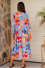 Beatrice Blue Maxi Dress