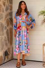 Beatrice Blue Maxi Dress