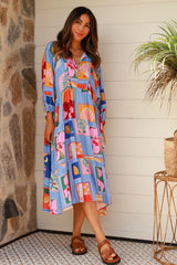 Beatrice Blue Maxi Dress