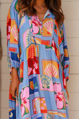 Beatrice Blue Maxi Dress