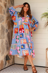 Beatrice Blue Maxi Dress