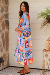 Beatrice Blue Maxi Dress