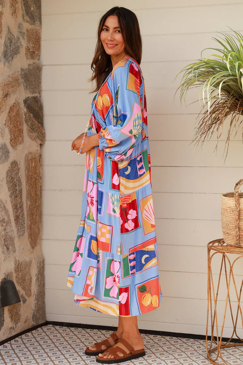 Beatrice Blue Maxi Dress