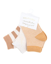 Bebe by Minihaha-3 PK SOCKS - MIXED NEUTRALS