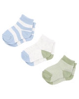 Bebe by Minihaha-3 PK SOCKS - BLUES & GREENS