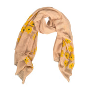 ZODA Pure Wool Scarf-Mustard  Daisy