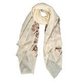 ZODA Pure Wool Scarf-Cream Daisy