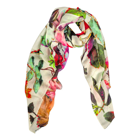 ZODA Pure Wool Scarf-Botanical