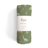 Fox & Fallow Dinos Organic Muslin Wrap Swaddle