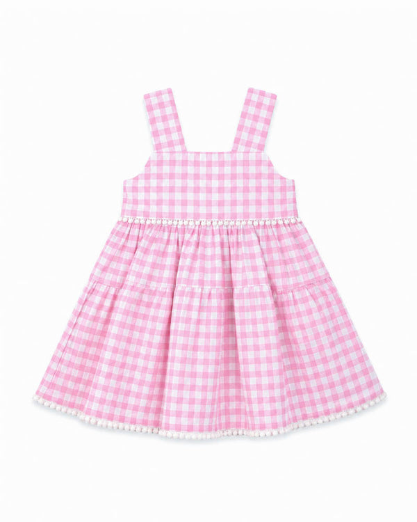 PINK GINGHAM SUNDRESS