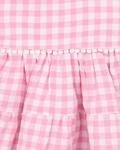 PINK GINGHAM SUNDRESS
