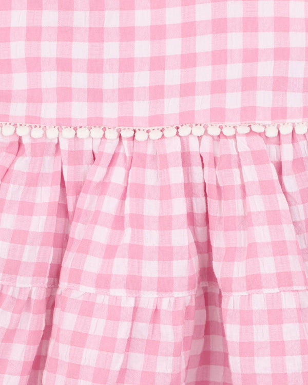 PINK GINGHAM SUNDRESS
