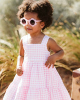 PINK GINGHAM SUNDRESS