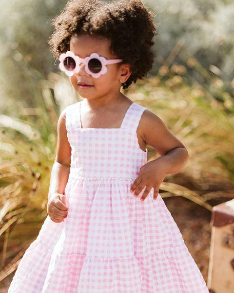 PINK GINGHAM SUNDRESS