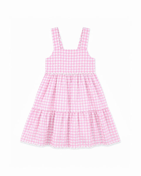 PINK GINGHAM SUNDRESS