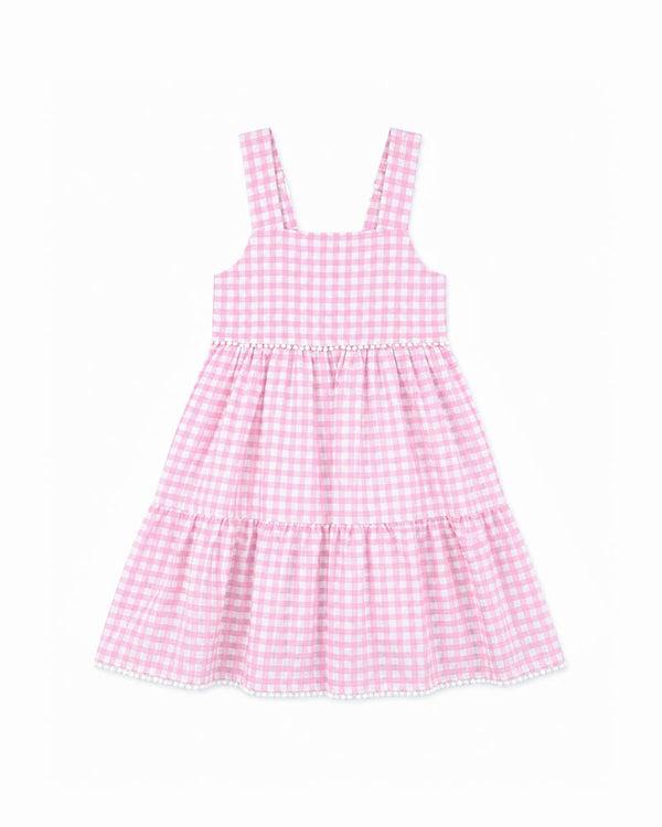 PINK GINGHAM SUNDRESS