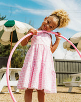 PINK GINGHAM SUNDRESS