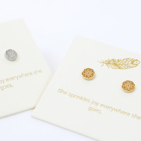 LOVE LUNAMEI-Inspiration Mandala Earrings in Gold or Silver
