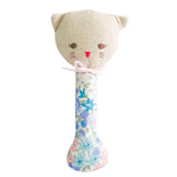 Alimrose Kitty Stick Rattle Liberty Blue