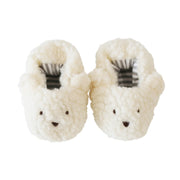 Alimrose-Sherpa Bear Booties Ivory 0-6mths