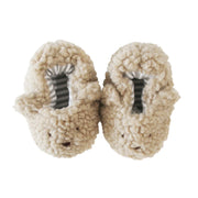 Alimrose-Sherpa Bear Booties Oatmeal 0-6mths