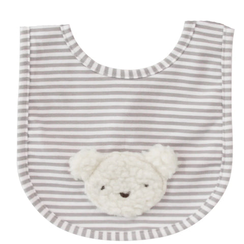 Alimrose -Sherpa Bear Bib Ivory