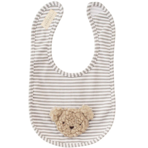Alimrose -Sherpa Bear Bib Oatmeal