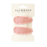 Alimrose Hair Clip Set Pink White Spot