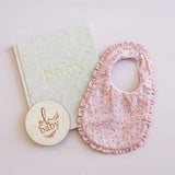 Ruffle Edge Bib Posy Heart