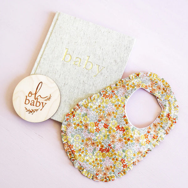Ruffle Edge Bib Sweet Marigold