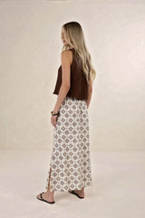 Vintage Tales Skirt-Cream/Choc