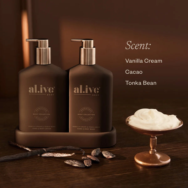 transformative wash & lotion duo - vanilla cream & tonka bean