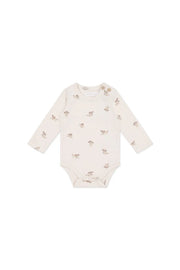 Jamie Kay- Organic Cotton Fernley Bodysuit - Sasha Puppy Tofu