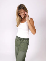 Leo Barrel Jeans Khaki