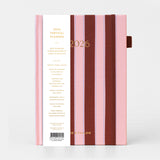 2026 A5 Vertical Planner - Burgundy Stripe