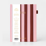 2026 A5 Vertical Planner - Burgundy Stripe