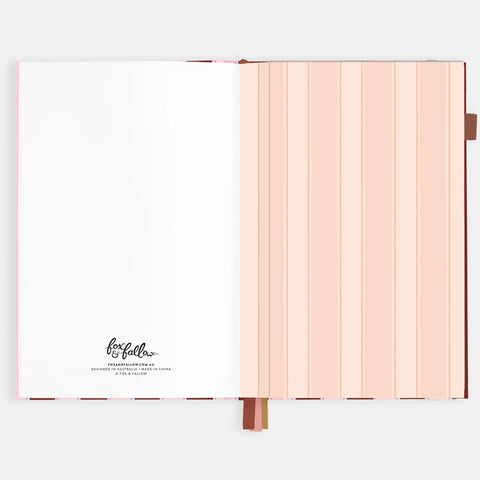 2026 A5 Vertical Planner - Burgundy Stripe