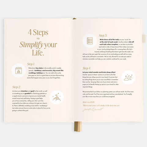 2026 A5 Vertical Planner - Creme