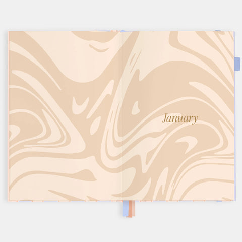 2026 A5 Academic Vertical Planner - Powder Stripe