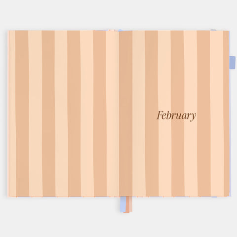 2026 A5 Academic Vertical Planner - Powder Stripe