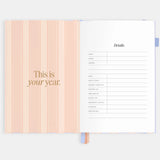 2026 A5 Academic Vertical Planner - Powder Stripe