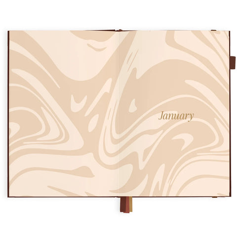 2027 A5 Vertical Planner - Chocolate